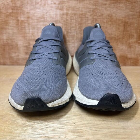 Adidas Ultra Boost Men Size 8 Shoes Gray White Comfort Running Sneakers F35284 - Picture 2 of 10